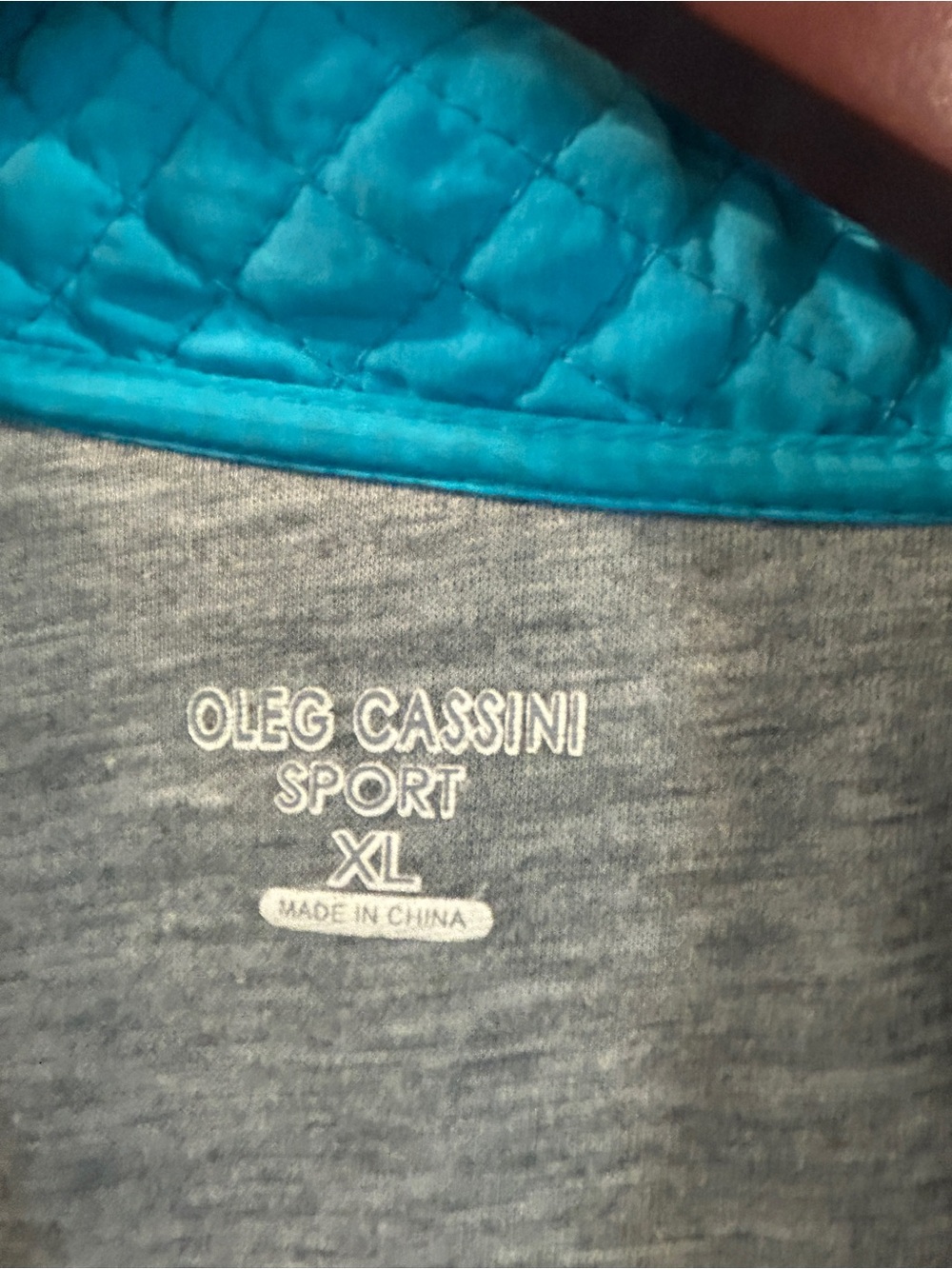 Oleg Cassini Sport Turquoise Quilted Zip Front Jacket XL - Picture 2 of 6